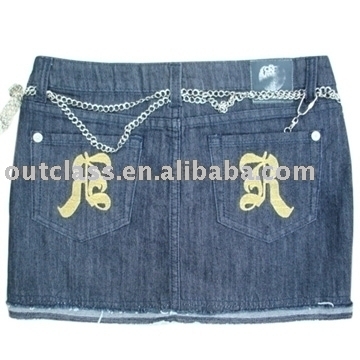 Women`s 100% Cotton Jeans skirt (Women`s 100% Cotton Jeans skirt)