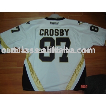 100% Polyester Bird Mesh Men`s hockey Jerseys