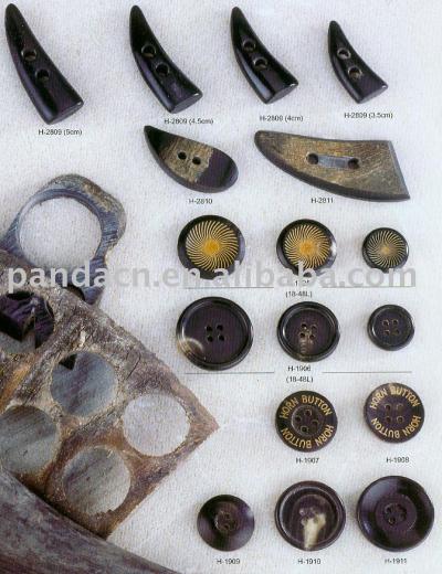 buffalo horn button (buffalo horn button)