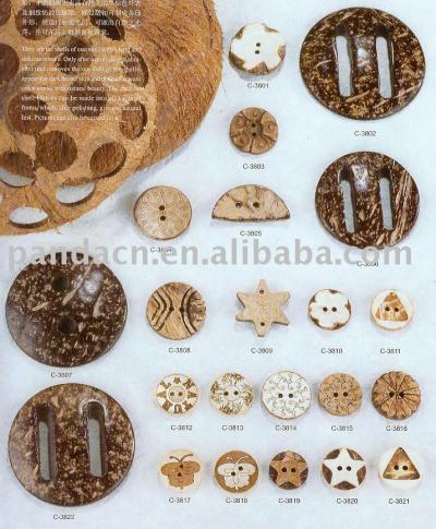 coconut shell button (coquille de noix de coco bouton)