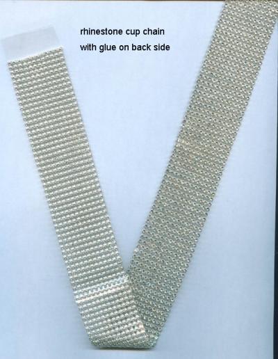 rhinestone cup chain with glue (rhinestone cup chain with glue)