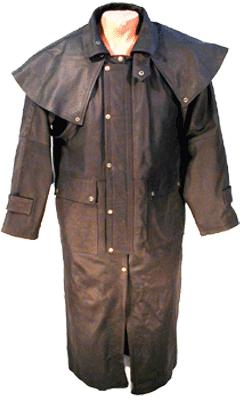 Leather Long Coat (Leather Long Coat)