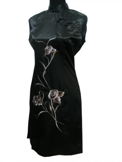 Royal Chinese Embroider Silk Dress (Royal Chinese Embroider Silk Dress)