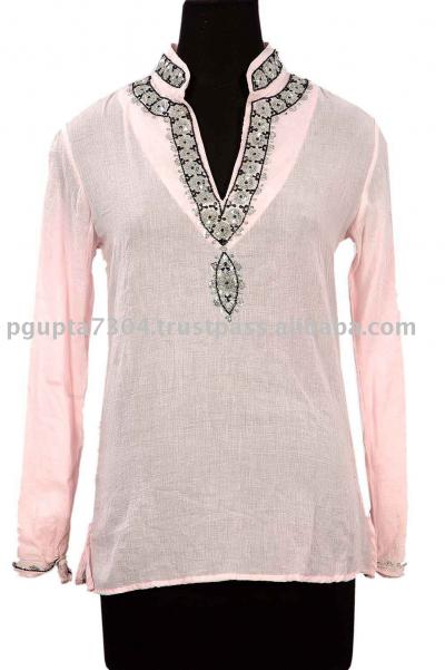 Cotton Kurti Top Ladies` Blouses