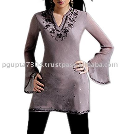 Chiffon Embroidered Kurtis