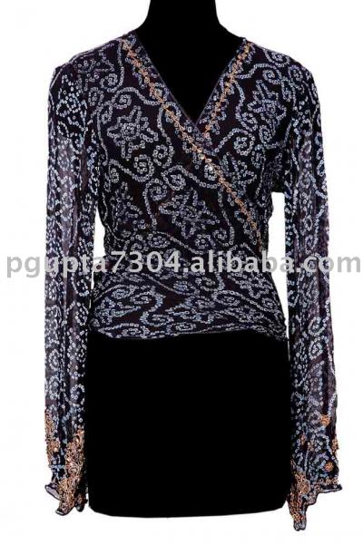 Seide bestickt Ladies `Blusen (Seide bestickt Ladies `Blusen)