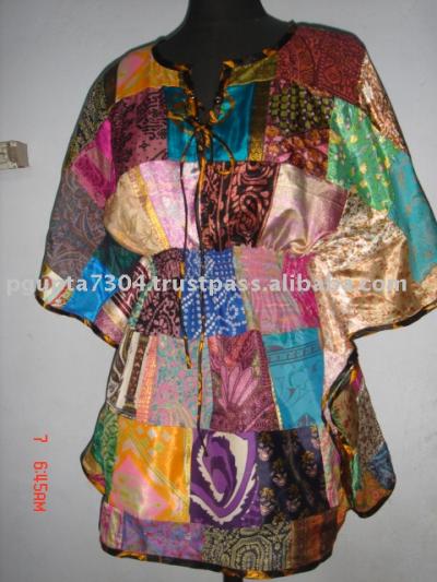 Saree Patch Short Kaftan (Saree Patch Short Kaftan)