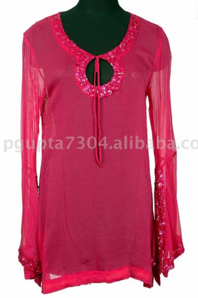 Chiffon bestickt Kaftan (Chiffon bestickt Kaftan)