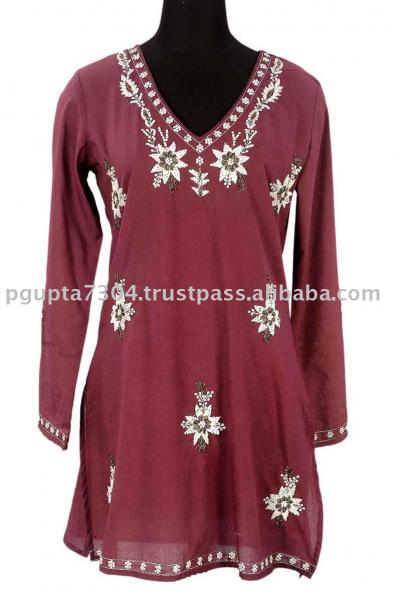 Cotton Embroidered Kurtis (Baumwolle bestickt Kurtis)