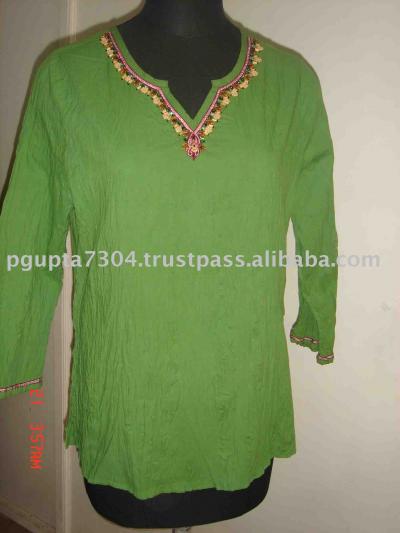 Baumwolle bestickt Kurti (Baumwolle bestickt Kurti)