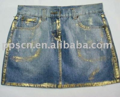 ladies` jean skirt