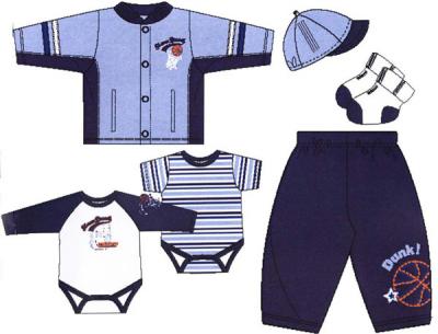Babies` Polar Fleece 6pc Garment Set (Младенцы `Полярный руно 6pc одежды Установить)