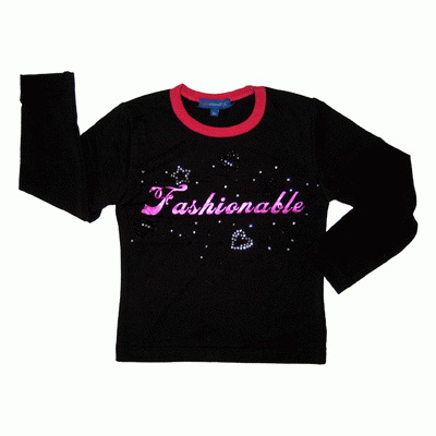 Girl`s 95%cotton 5%lycra knitted t-shirt (Girl `S 95% хлопок 5% лайкра трикотажная футболка)