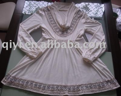 ladies cotton fashion tunic dress (ladies cotton fashion tunic dress)