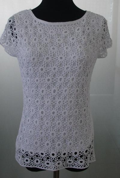 ladies fashion short sleeve crochet top (ladies fashion short sleeve crochet top)
