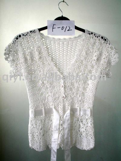 ladies` knitted cardigan (ladies` knitted cardigan)