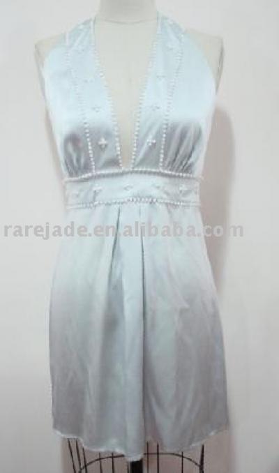 silk halter dress with beading (шелковые платья недоуздок с бисером)