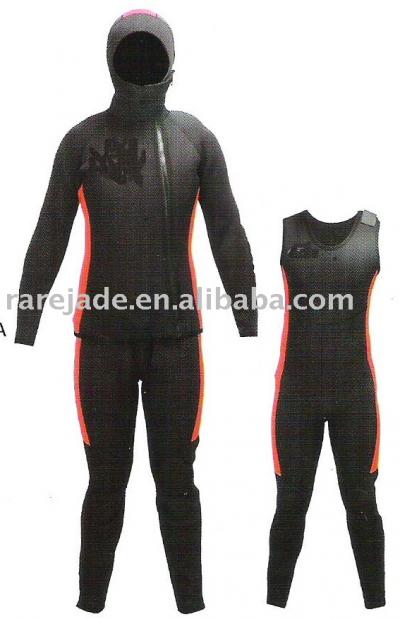 Men`s two-piece wetsuit (Men `s de deux wetsuit morceau)