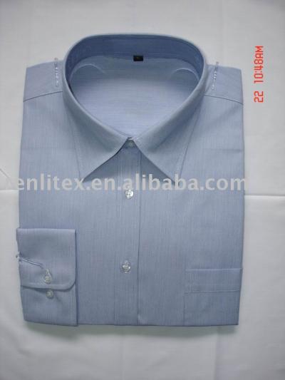 cvc 80/20 fil a fil men`s shirts garment washed
