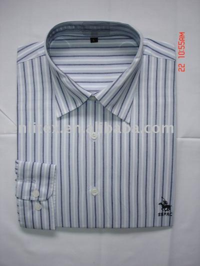 t/c 65/35 yarn dyed men`s shirts garment washed (T / C 65/35 garngefärbt Männer `s Shirts Kleidung gewaschen)