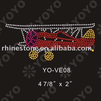 plane rhinestone motif for T-Shirt and Garment (plan de strass motif pour T-Shirt et vêtements)