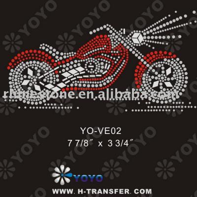 motocircle rhinestone motif for T-Shirt and Garment (strass motif motocircle pour T-Shirt et vêtements)