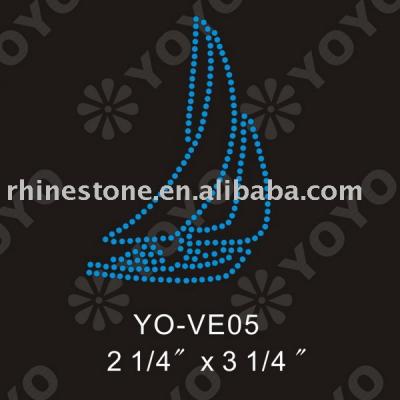 boat rhinestone motif for T-Shirt and Garment (Лодка Rhinestone мотивом для футболки и одежда)