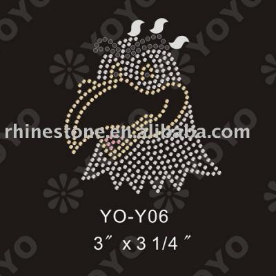 eagle rhinestone motif for T-Shirt and Garment (Мотив орла Rhinestone на футболке и одежда)