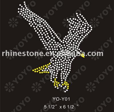 eagle rhinestone motif for T-Shirt and Garment (Мотив орла Rhinestone на футболке и одежда)