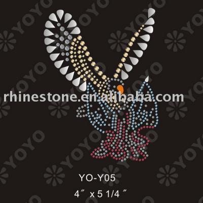 eagle rhinestone motif for T-Shirt and Garment (Мотив орла Rhinestone на футболке и одежда)