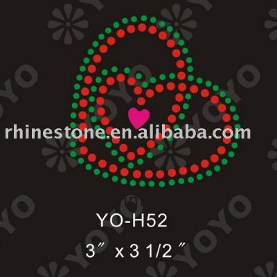 valentine love rhinestone motif for T-Shirt and Garment