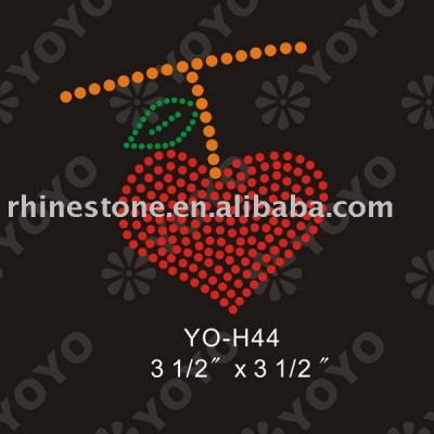 valentine love rhinestone motif for T-Shirt and Garment
