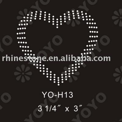 valentine rhinestone motif for T-Shirt and Garment