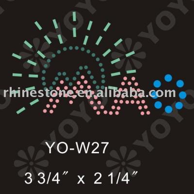 Heat transfer Summer rhinestone motif for T-Shirt and Garment (Wärmeübertragung Sommer Strass Motiv für T-Shirt und Unterwäsche)