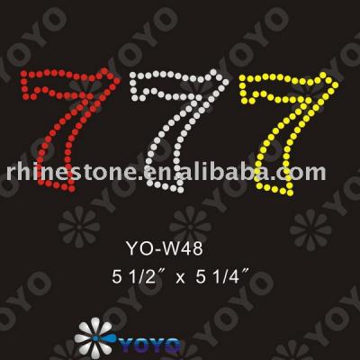 Heat transfer Letters rhinestone motif for T-Shirt and Garment