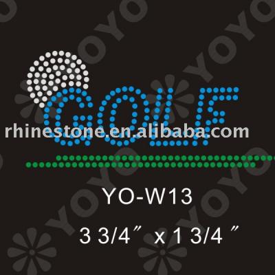 Heat Transfer Letters Rhinestone Motif For T-Shirt And Garment