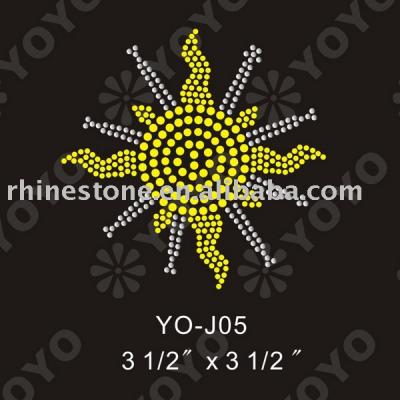 Heat transfer Summer rhinestone motif for T-Shirt and Garment (Wärmeübertragung Sommer Strass Motiv für T-Shirt und Unterwäsche)