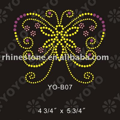 Heat transfer Butterfly rhinestone motif for T-Shirt and Garment (Теплообмен бабочка Rhinestone мотивом для футболки и одежда)