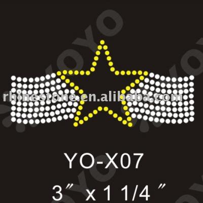 Heat transfer Star rhinestone motif for T-Shirt and Garment (Wärmeübertragung Star Strass Motiv für T-Shirt und Unterwäsche)