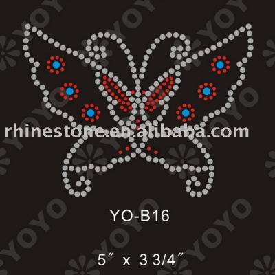 Heat transfer Butterfly rhinestone motif for T-Shirt and Garment (Теплообмен бабочка Rhinestone мотивом для футболки и одежда)