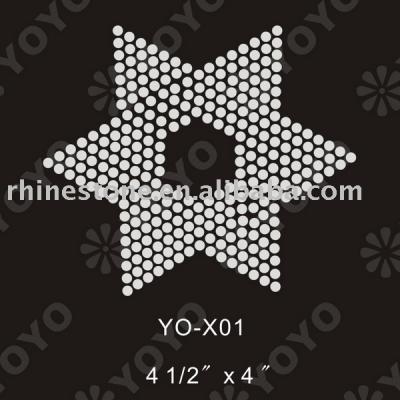 Heat transfer Star rhinestone motif for T-Shirt and Garment (Wärmeübertragung Star Strass Motiv für T-Shirt und Unterwäsche)