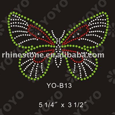 Heat transfer Butterfly rhinestone motif for T-Shirt and Garment (Wärmeübertragung Butterfly Strass Motiv für T-Shirt und Unterwäsche)