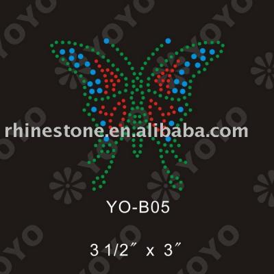Heat transfer Butterfly rhinestone motif for T-Shirt and Garment (Wärmeübertragung Butterfly Strass Motiv für T-Shirt und Unterwäsche)