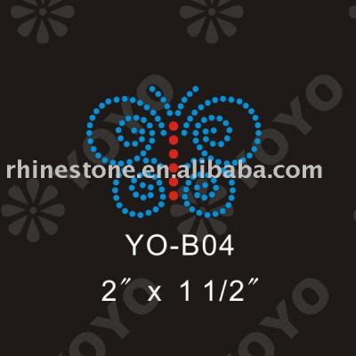 Heat transfer Butterfly rhinestone motif for T-Shirt and Garment (Wärmeübertragung Butterfly Strass Motiv für T-Shirt und Unterwäsche)