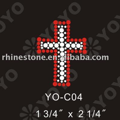 Heat transfer Cross rhinestone motif for T-Shirt and Garment (Wärmeübertragung Cross Strass Motiv für T-Shirt und Unterwäsche)