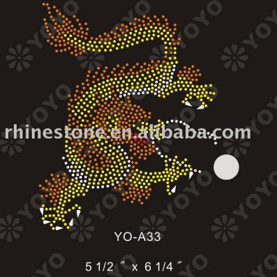 Iron on Dragon rhinestone motif for T-Shirt and Garment (Iron on Dragon Strass Motiv für T-Shirt und Unterwäsche)