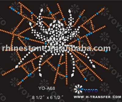 Iron on spider rhinestone motif for T-Shirt and Garment (Repasser à motif en strass araignée pour T-Shirt et vêtements)