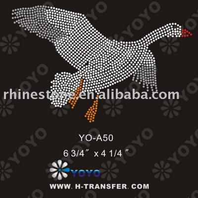 Iron on Bird rhinestone motif for T-Shirt and Garment (Iron on Bird Strass Motiv für T-Shirt und Unterwäsche)