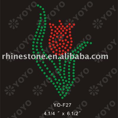 Iron on Flower rhinestud motif (Iron on Flower rhinestud Motiv)