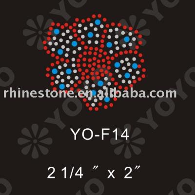 Heat transfer Flower rhinestone motif (Heat Transfer Flower Strass Motiv)